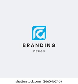 Letter "G" monogram logo isolated 