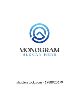 Letter G Monogram Logo Template Vector Illustration