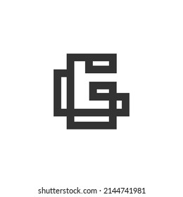 Letter g monogram modern logo design