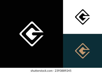 letter g monogram vector logo design