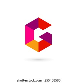 Letter G mosaic logo icon design template elements 