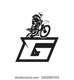 Letter G with Motocross logo	