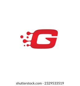 Letter G movement and splash water, can be use on all media, because made with high resolution
