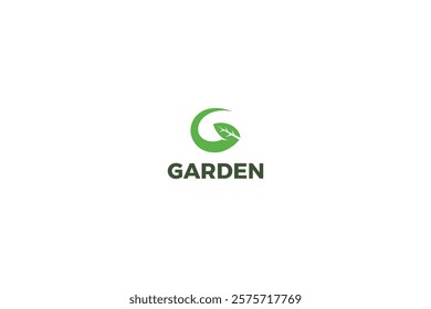 Letter G natural green leaf garden logo