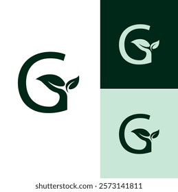 Letter G Nature eco Logo symbol