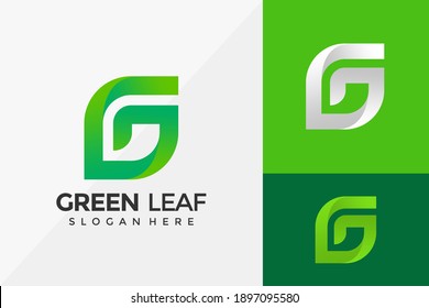 Letter G Nature Green Leaf Logo Design, Modern Logo Designs Vector Illustration Template