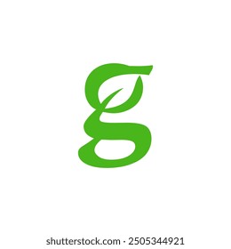 Letter G Nature Leaf Logo Design, Green Leaves modern Logos Designs Vector Illustration Template