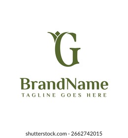 Letter G Nature Logo, symbolizing growth, harmony, and sustainability