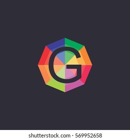 letter G negative design logo vector