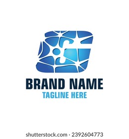 Inspiración de la plantilla de diseño del logotipo de la letra G Neuron, Ilustración vectorial.