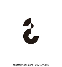Letter G number 2 circle geometric symbol simple logo vector