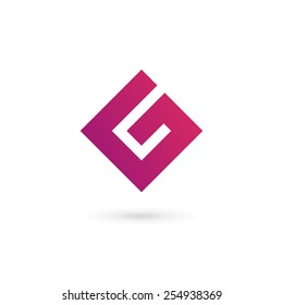 Letter G number 6 logo icon design template elements 