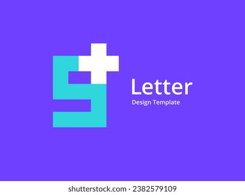 Letter G or number 9 cross plus medical logo icon design template elements