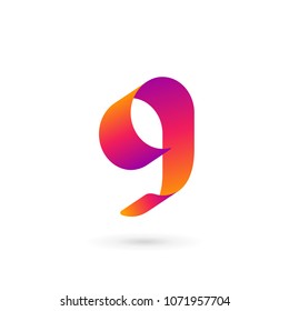 Letter g number 9 logo icon design template elements