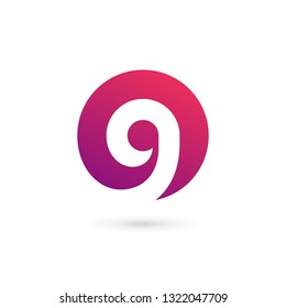 Letter G number 9 logo icon design template elements