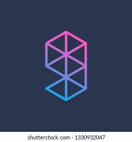 Letter G number 9 logo icon design template elements
