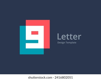 Letter G or number 9 logo icon design template elements