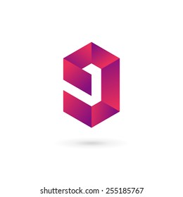 Letter G number 9 logo icon design template elements 