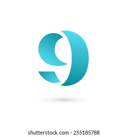 Letter G number 9 logo icon design template elements 