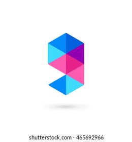 Letter G number 9 logo icon design template elements