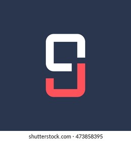 Letter G number 9 mobile phone logo icon design template elements
