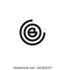 Letter G, O and B circle geometric symbol simple logo vector