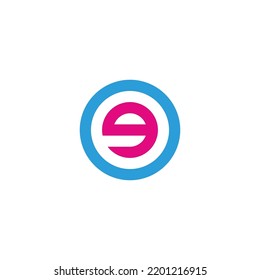 Letra g in O, símbolo geométrico circular vector logotipo simple