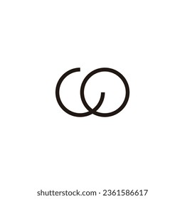 Letter G O circle geometric symbol simple logo vector