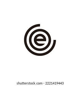 Letter G, O and e circle geometric symbol simple logo vector