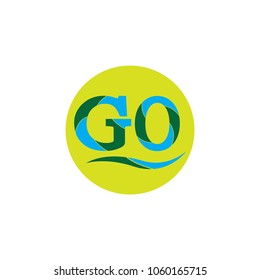 Letter G and O logo vector template