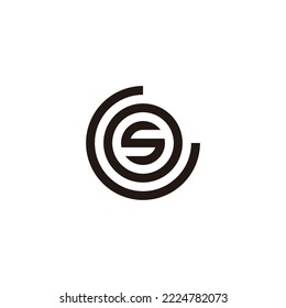 Letter G, o and s circle geometric symbol simple logo vector
