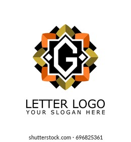 Letter G with octagonal Flower
