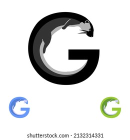 Letter G Otter Logo Design