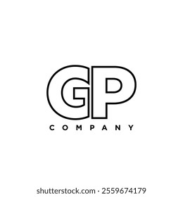 Letter G and P, GP logo design template. Minimal monogram initial based logotype.