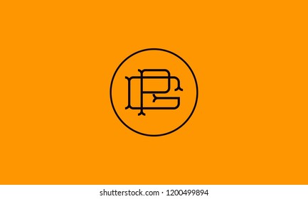 LETTER G AND P LOGO WITH CIRCLE FRAME FOR LOGO DESIGN OR ILLUSTRATION USE