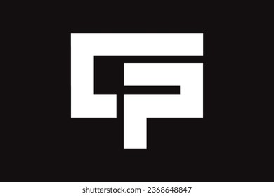 letter g p logo design 