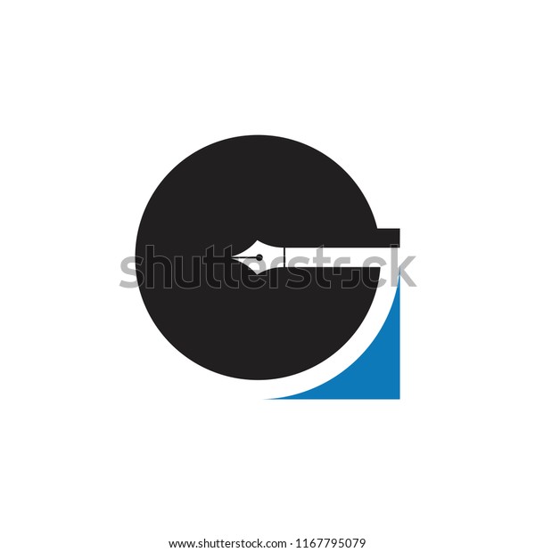 Letter G Pen Tool Negative Space Stock Vector Royalty Free