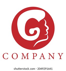 Letter G and people head logo design can be used for any company