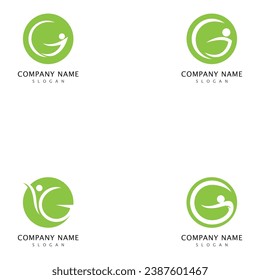 letter g people logo template  icon  symbol