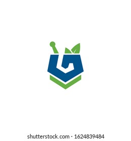 Letter G pharmacy logo design. 