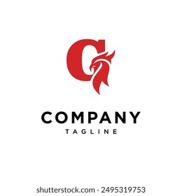 Letter G Phoenix logo icon vector