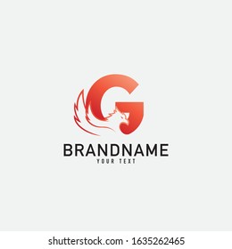 Letter G With Phoenix Vector Royalty Logo Design Inspirations