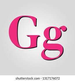 letter G pink
