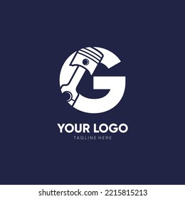 Letter G Piston Logo Design Vector Icon Graphic Emblem Illustration