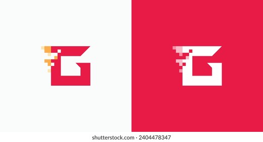 Letter G pixel logo design