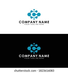 Letter G Pixel logo, Triangle, Blue color, Technology and digital logotype