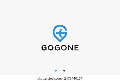 letra g con plano logo diseño Vector silueta ilustración