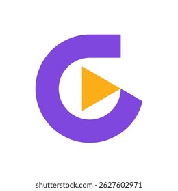 Letter G play minimal modern logo design