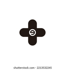 Letra g plus, símbolo geométrico circular símbolo simple vector