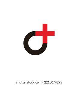 Letter G plus geometric symbol simple logo vector